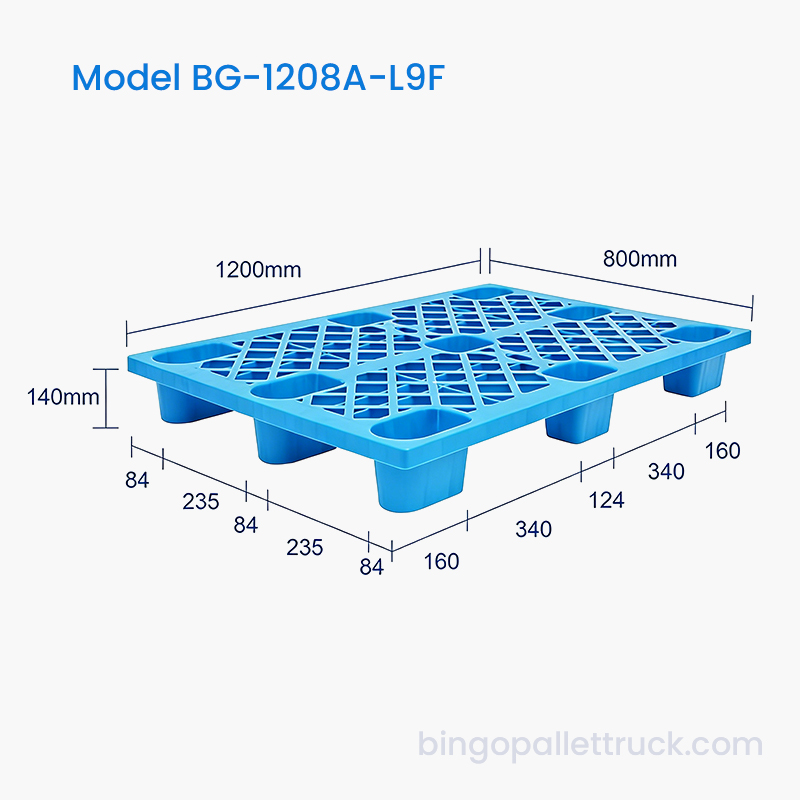 Palet din plastic ușor de 1200x800 mm pentru depozite de vânzare cu amănuntul și comerț electronic