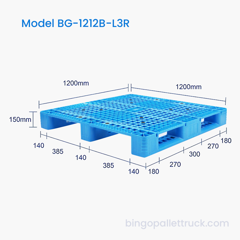 Palet uniform de dimensiune 1200x1200mm cu bare de oțel Perfect pentru sistemele automate de depozitare