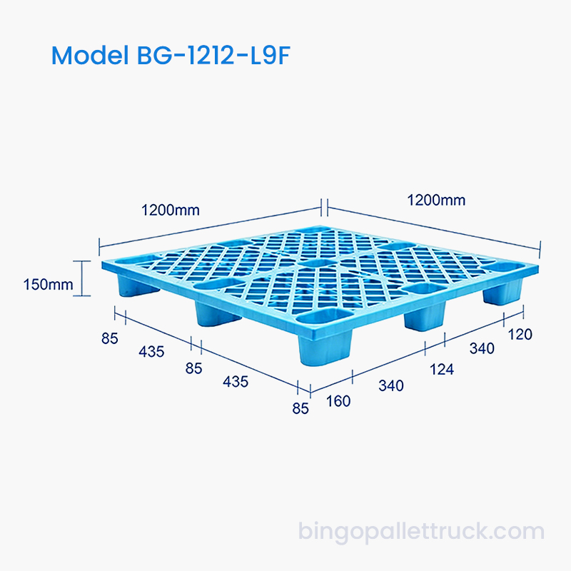 Palet din plastic 1200x1200mm pentru uz logistic