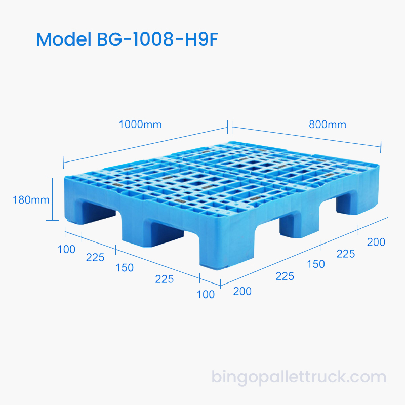 Palet din plastic de mare capacitate 1000x800mm pentru logistică industrială