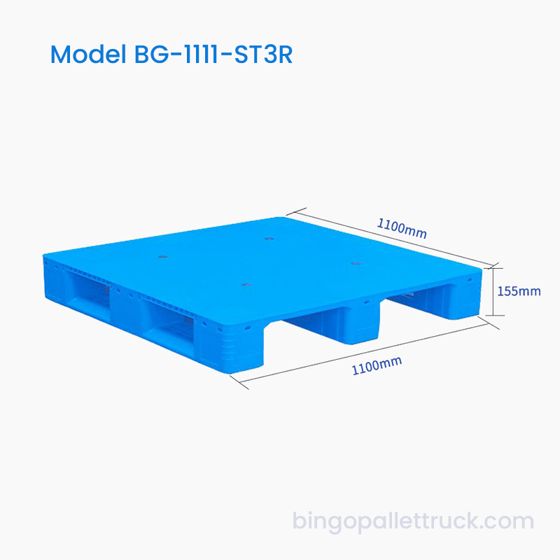 1100×1100mm Palet din plastic cu 3 coloane