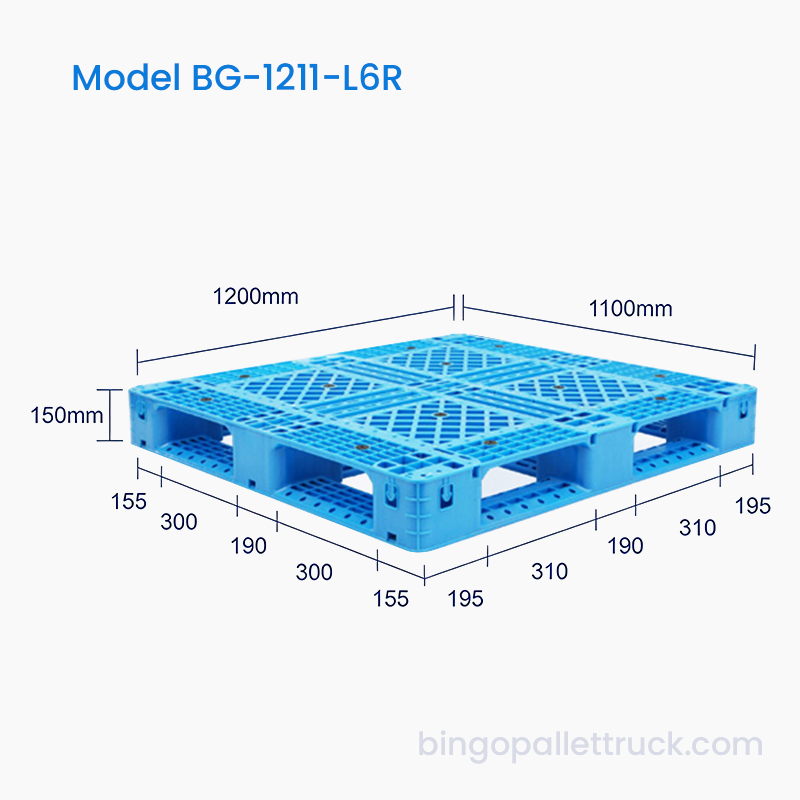 Palet din plastic reciclabil 1200x1100mm ecologic pentru o logistică durabilă