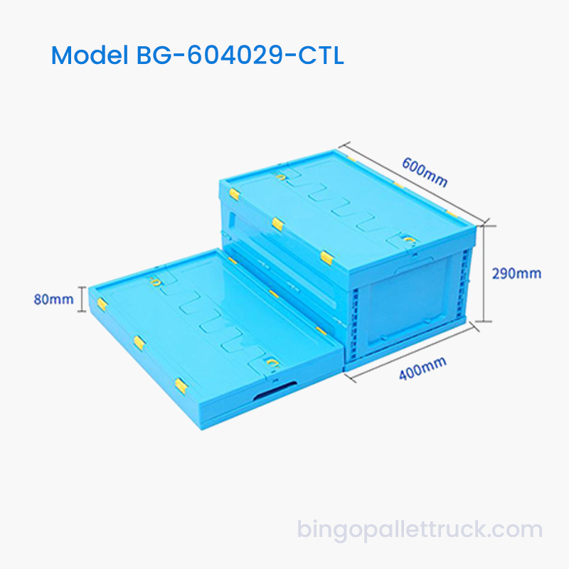 Geanta pliabila din plastic cu economie de spatiu de 53 l cu capac pentru depozit