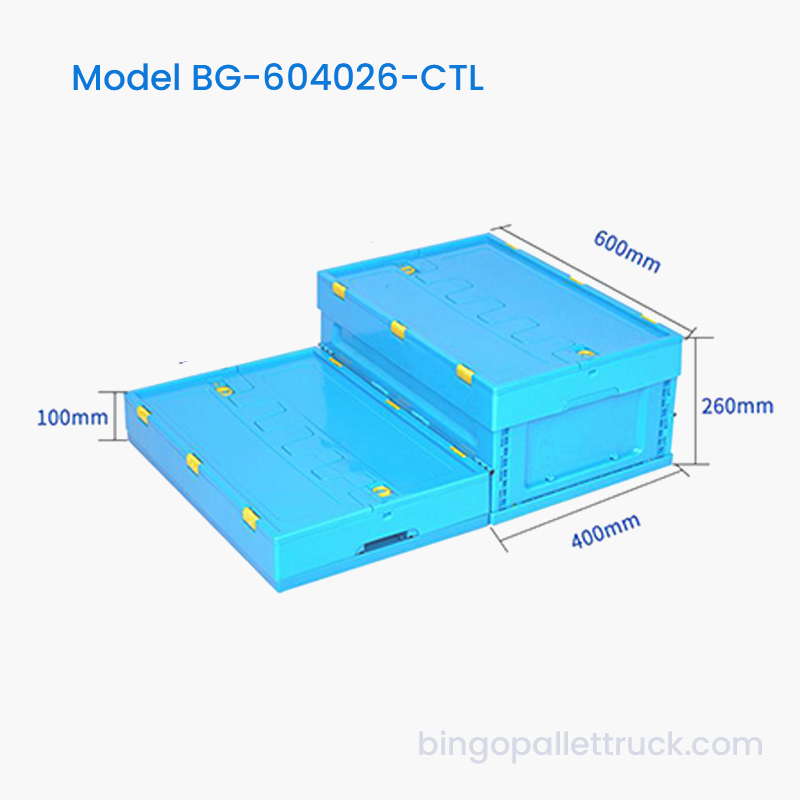 Geanta pliabila din plastic de 47 l cu capac pentru depozitare logistica