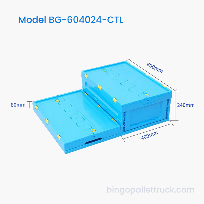 Geanta pliabila din plastic de mare capacitate de 42 l cu capac pentru logistica