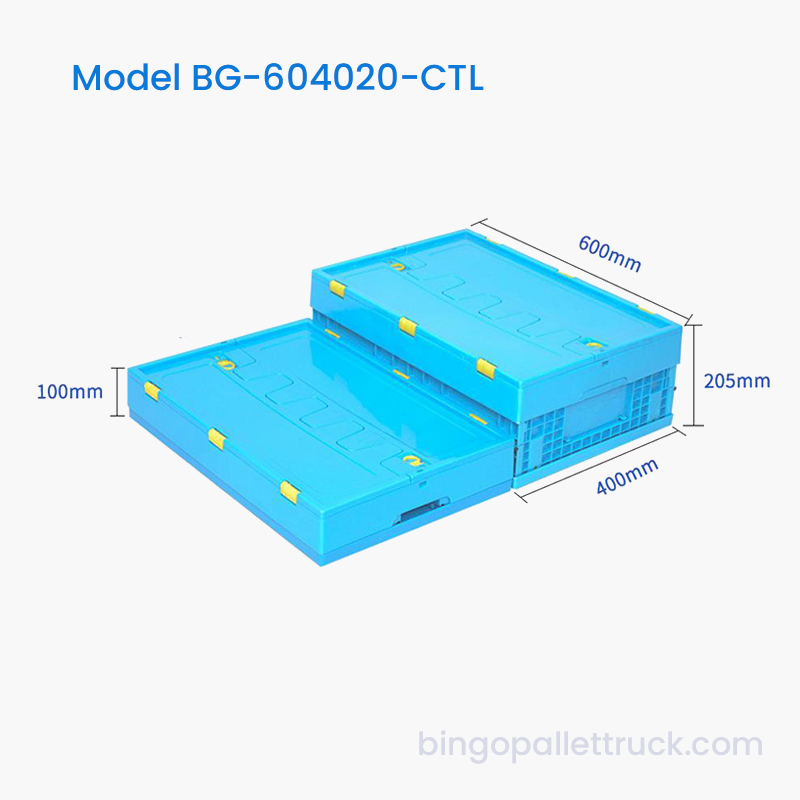 Geanta pliabila din plastic de 36 L cu capac pentru logistica industriala
