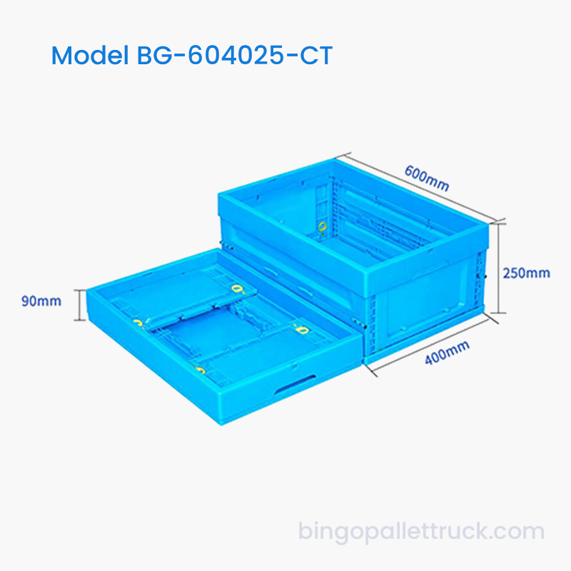 Cutie pliabilă din plastic de 47 l pentru depozit industrial
