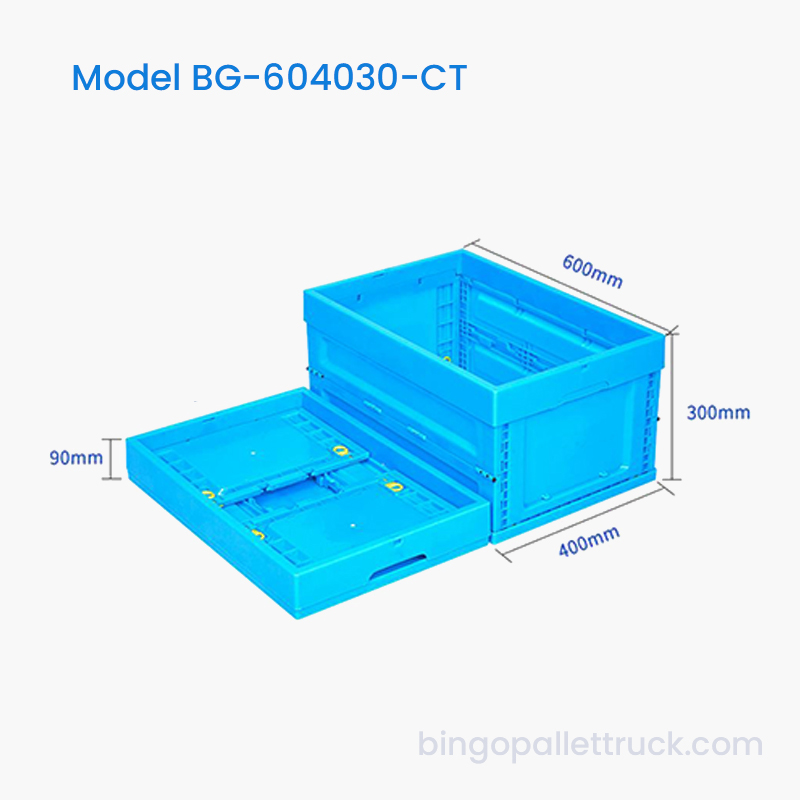 Cutie pliabilă din plastic de mare capacitate de 57 l pentru logistica alimentară