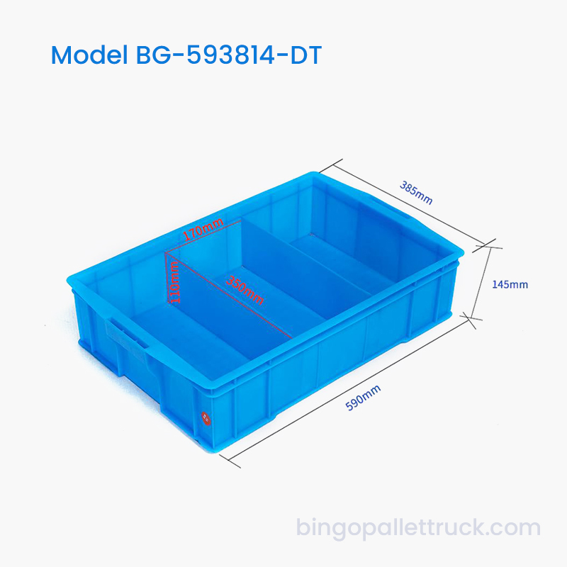 Cutie din plastic divizabilă cu 3 compartimente pentru depozitarea componentelor industriale