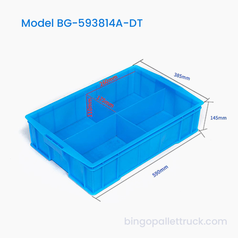 Geanta din plastic divizabil cu 4 compartimente pentru elemente de fixare industriale