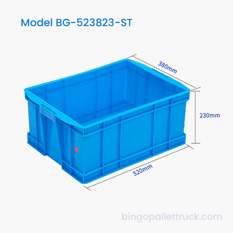 Cutie de tote din plastic, durabilă, stivuabilă, de 35 l. Coș de logistică HDPE
