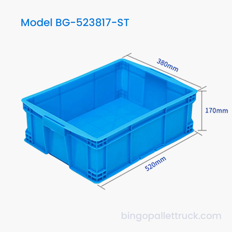 Cutie stivuitoare din plastic HDPE de 26 l pentru feronerie și elemente de fixare