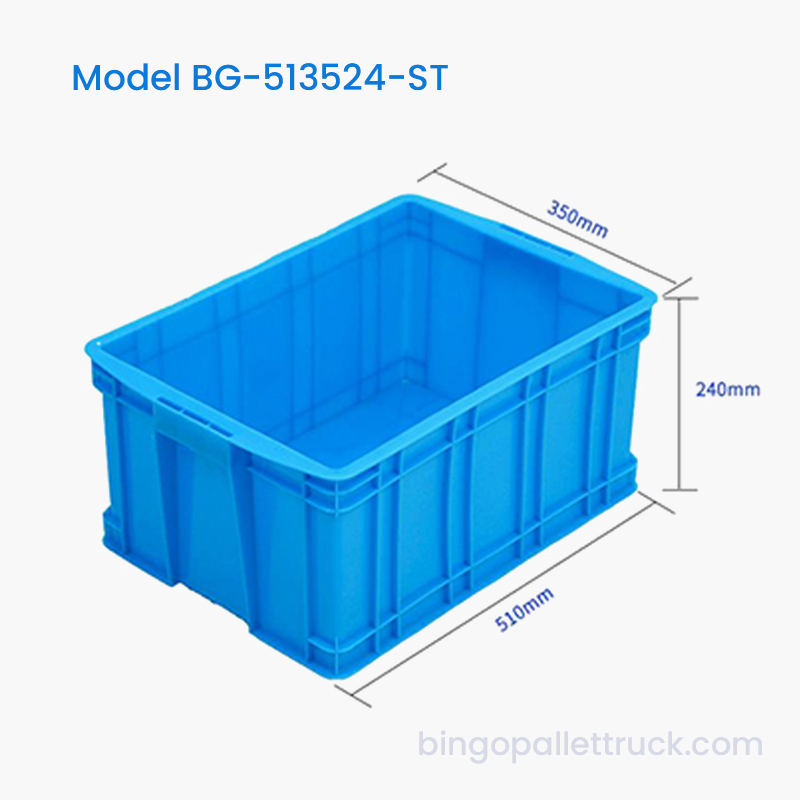 Cutie stivuitoare din plastic durabil de 33 L pentru elemente de fixare industriale