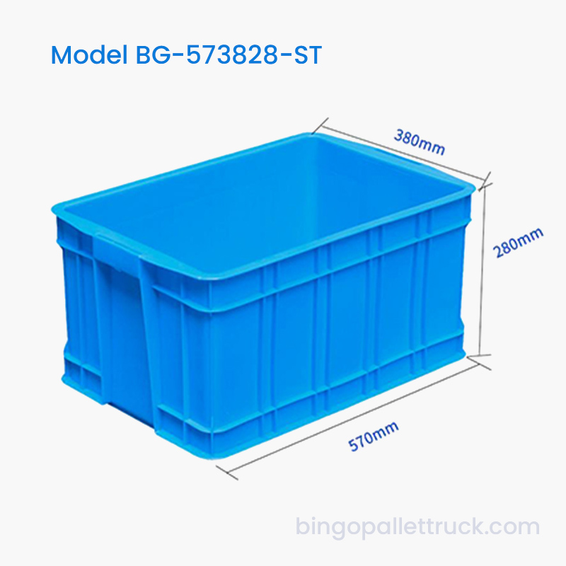 Cutie de stocare din plastic stivuabilă de mare capacitate de 46 l Coș de depozitare pentru logistică