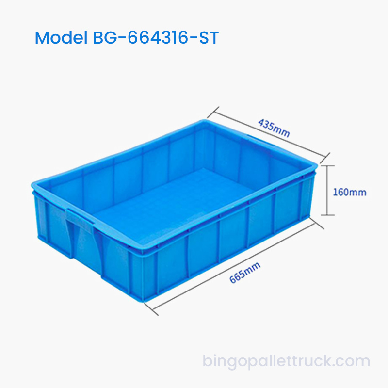 Cutie stivuitoare din plastic de 36 L pentru piese de mașini mici