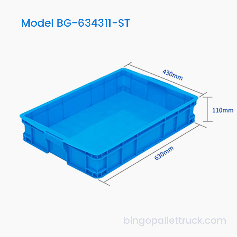 Cutie stivuitoare din plastic HDPE 23L pentru transportul fructelor și legumelor