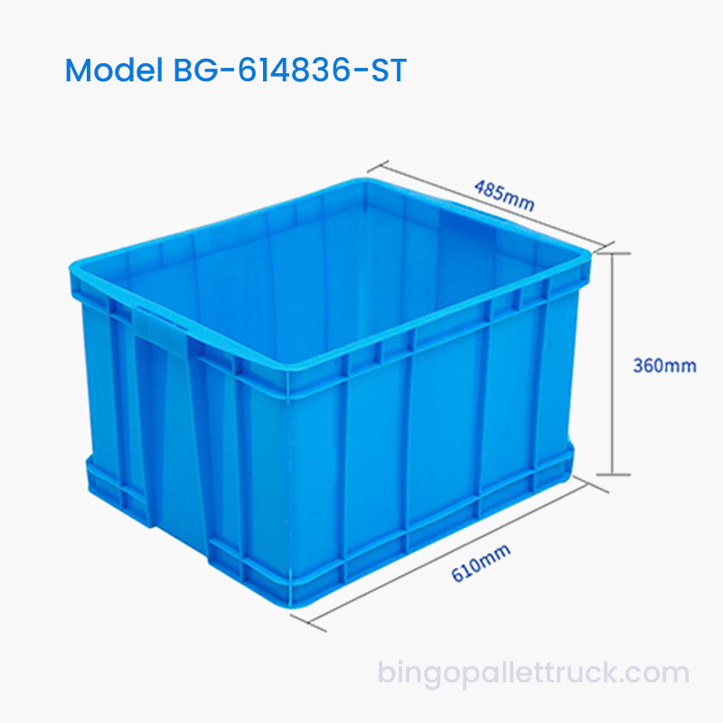 Cutie stivuitoare din plastic durabil de 86 l pentru logistica lanțului de frig
