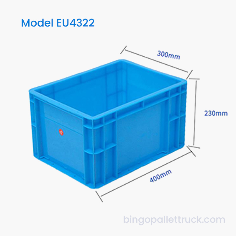 Cutie din plastic UE de 21 litri Coș de depozitare durabil pentru manipularea pieselor
