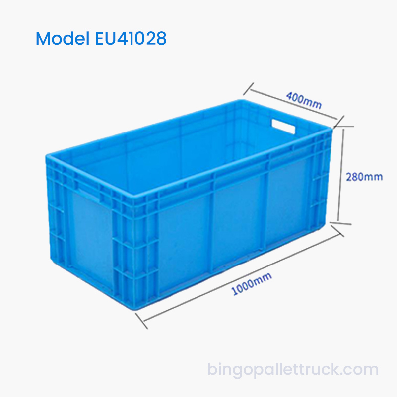Cutie de 94 L stabilă, stivuită, din plastic UE, pentru utilizare în logistică grea