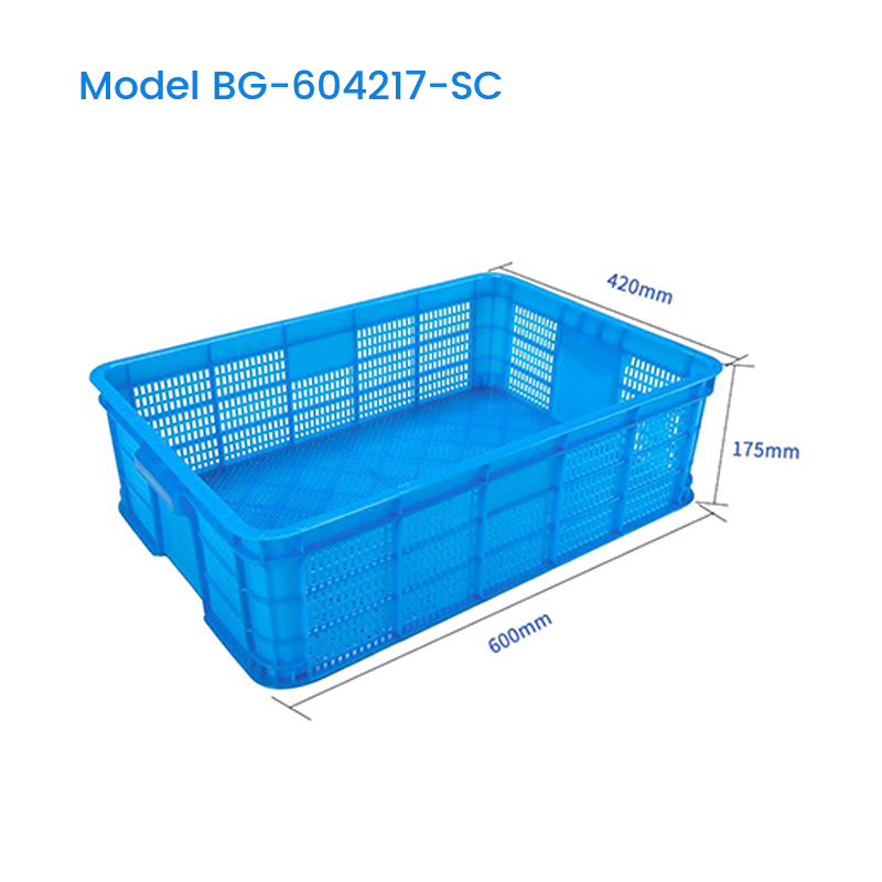 Coș pentru răsaduri de creveți din ladă de plastic stivuabilă de 38 l