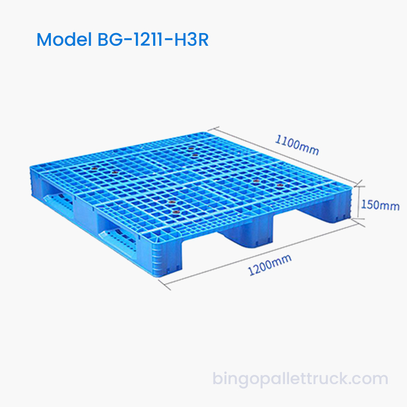 Palet din plastic HDPE de calitate alimentară 1200x1100mm pentru manipularea mărfurilor uscate