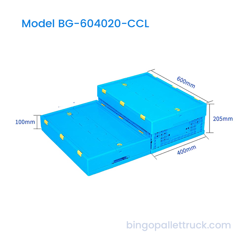Ladă din plastic pliabilă de 36 L cu capac pentru logistică industrială