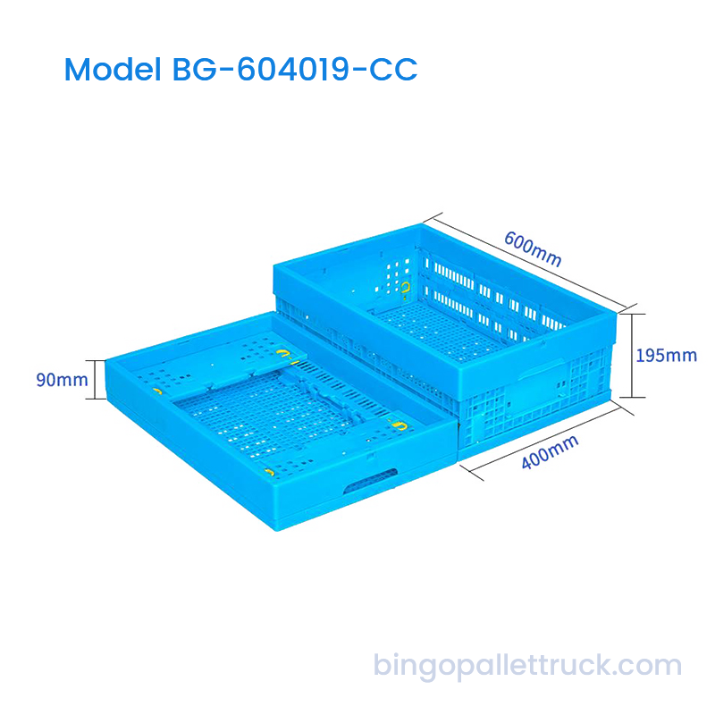 Ladă de plastic pliabilă cu lanț rece de 36 l pentru produse proaspete mici