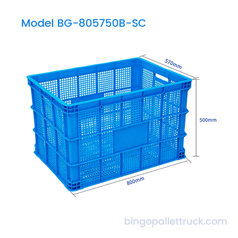 Ladă din plastic HDPE, stivuabilă, de 194 L, pentru piese de atelier
