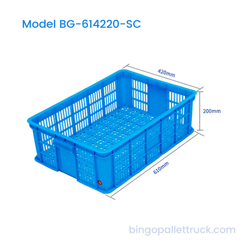 Ladă din plastic HDPE durabilă stivuabilă de 42 l pentru logistica mărfurilor