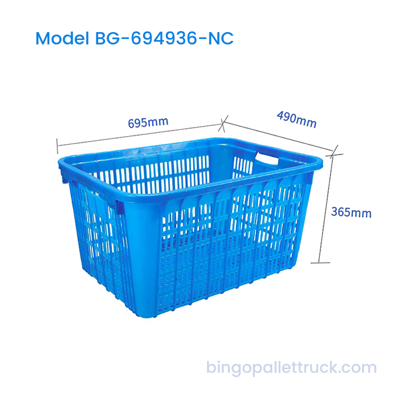Ladă din plastic rezistentă încadrată de 101 L pentru fructe și legume