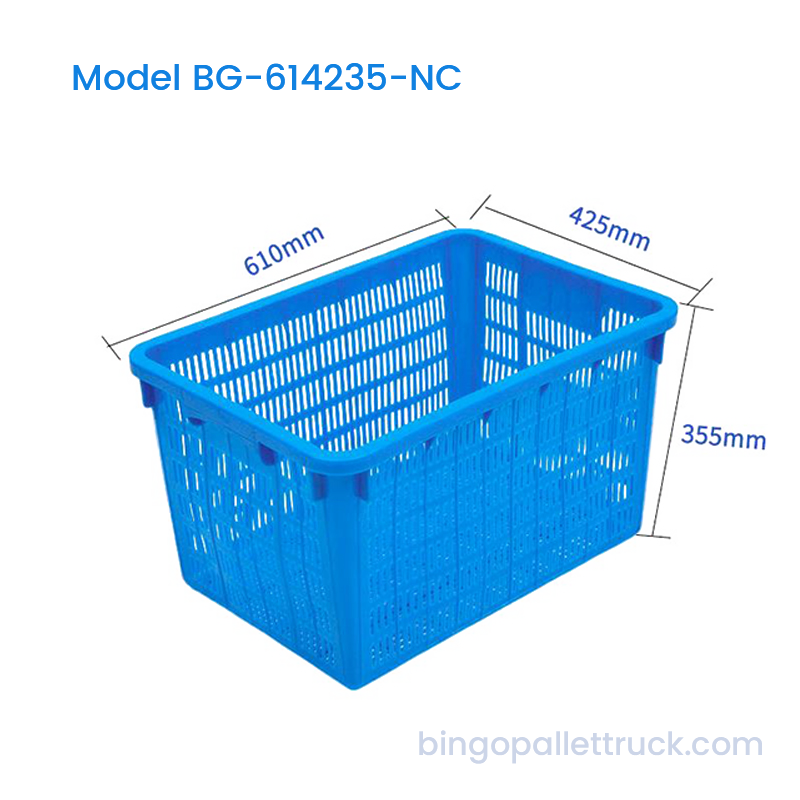 Coș de logistică din HDPE cu ladă din plastic încapsulabilă de 65 l pentru legume