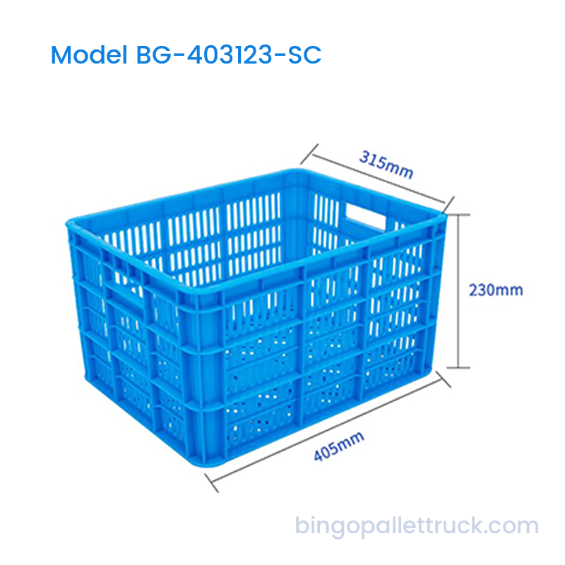 Ladă din plastic stivuită de 24 l pentru distribuția produselor proaspete