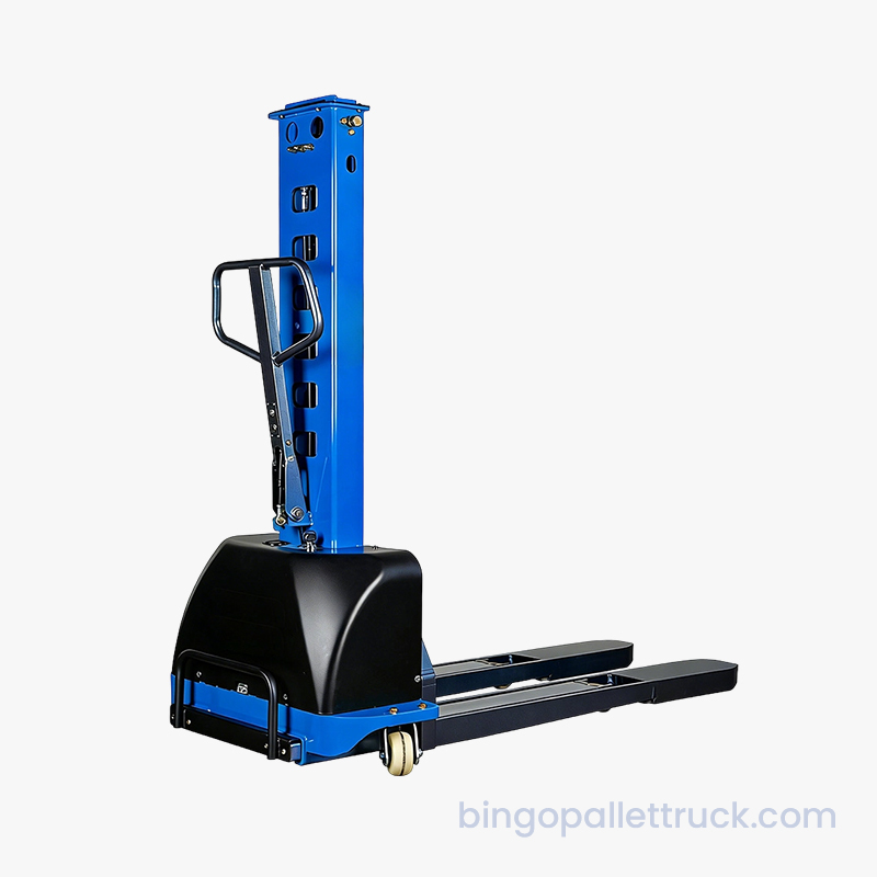 Stivuitor complet electric cu ridicare automată de 1000 kg pentru ridicarea din spate a camionului și încărcarea la sol