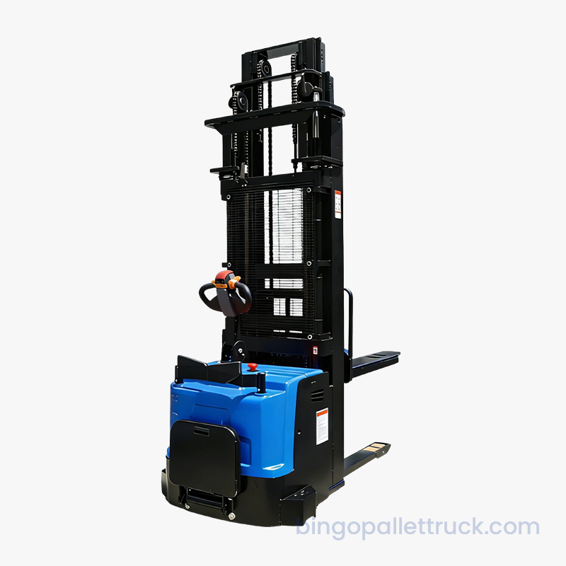 Stivuitor electric cu trei catarge EPS de 3000 kg pentru rafturi pentru depozit