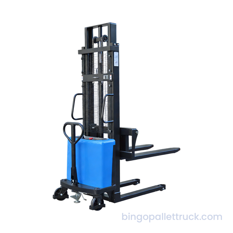 Stivuitor semi-electric de 2000 kg pentru stivuire industrială