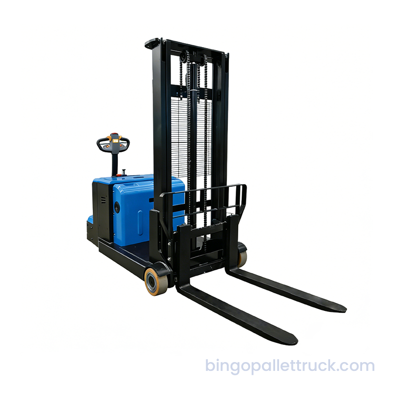 Stivuitor electric contrabalansat pentru walkie-uri de 1500 kg pentru utilizare în depozite grele